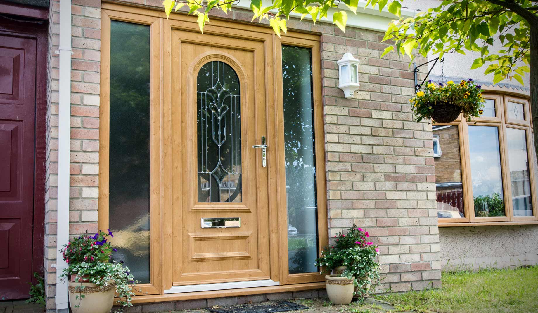 Coloured upvc sales front doors