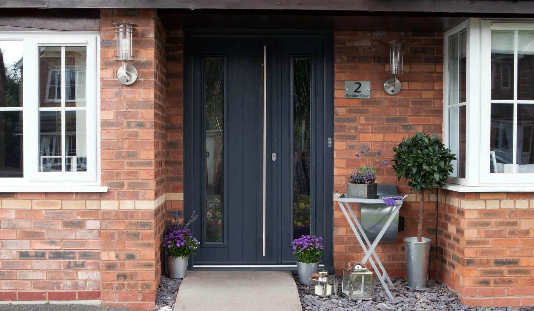 pale grey composite front door dorset