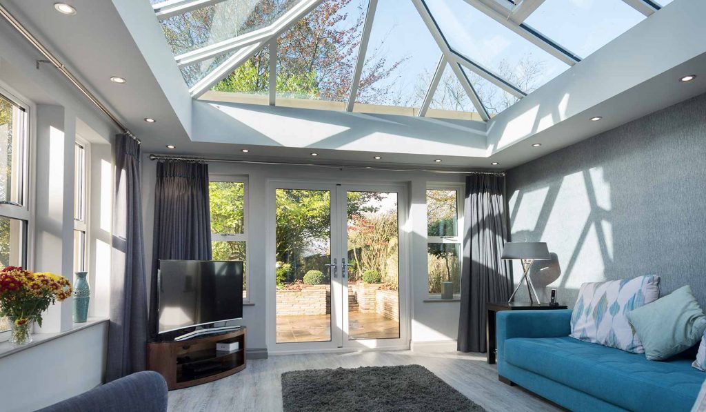 Modern interior of new orangery installation Portland