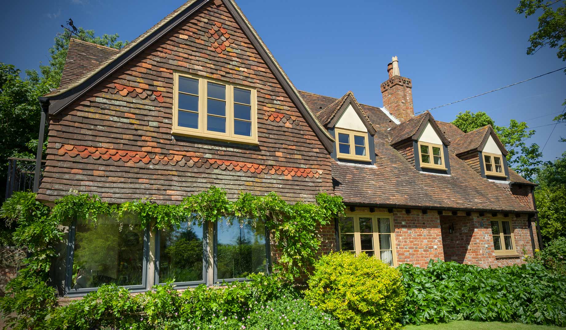 Oak colour timber look windows Weymouth