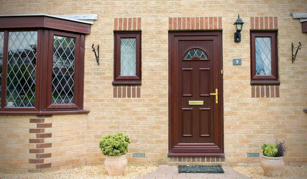 uPVC front entrance door with foam core for extra thermal efficiency Bournemouth