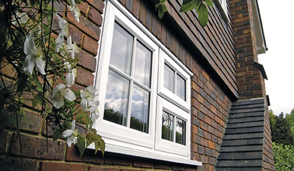 uPVC double glazed windows with vertical and horizontal bars Dorchester