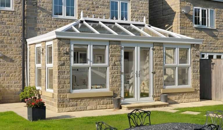 Orangery extension with french doors and glazed roof Weymouth