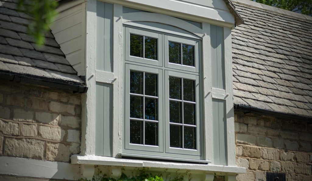 Sage green windows